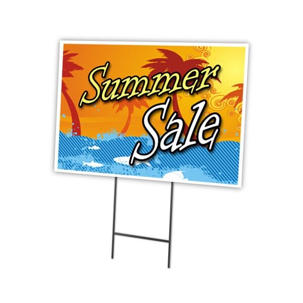 Signmission Summer Sale Yard Sign & Stake outdoor plastic coroplast window, C-2436 Summer Sale C-2436 Summer Sale - main